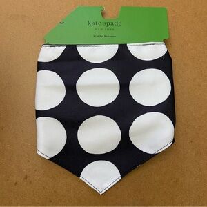 NWT Kate Spade Black and White Pet Bandana S/M